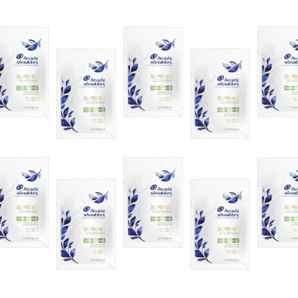 New Head & Shoulders Supreme Nourishing Scalp & Hair Mask, 1.6oz - Pack Of 10!